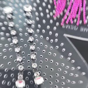 Elegant Silver and Black Drop Earrings